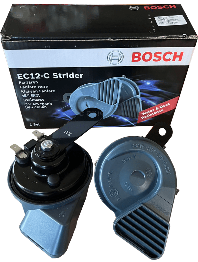 แตรหอยโข่ง EC12C (12V) สีดำ สีสังกะสี