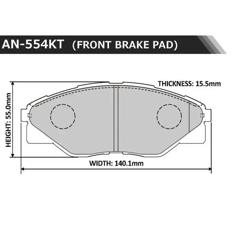 ผ้าเบรคล้อหน้า AN-554KT - Image 3